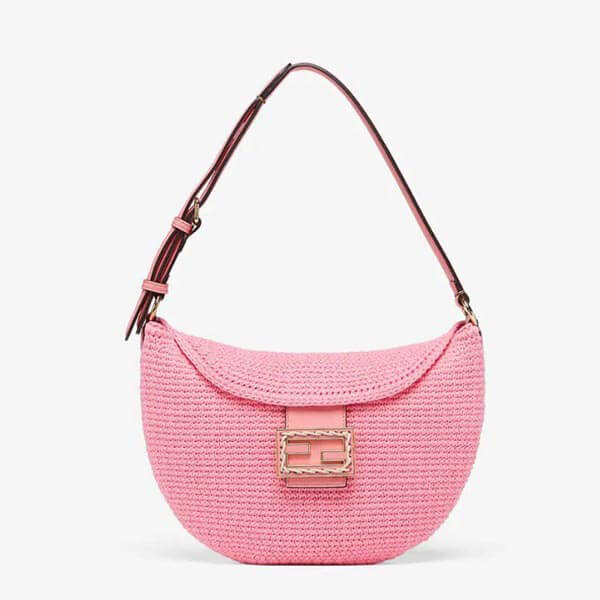 21SS◆新作【フェンディ】クロワッサンバッグ スモール コットン 偽物 8BR790AFGCF1C6R